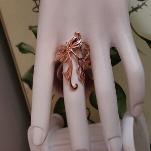 Timna Jewelry Copper Leaf Ring Size 11
